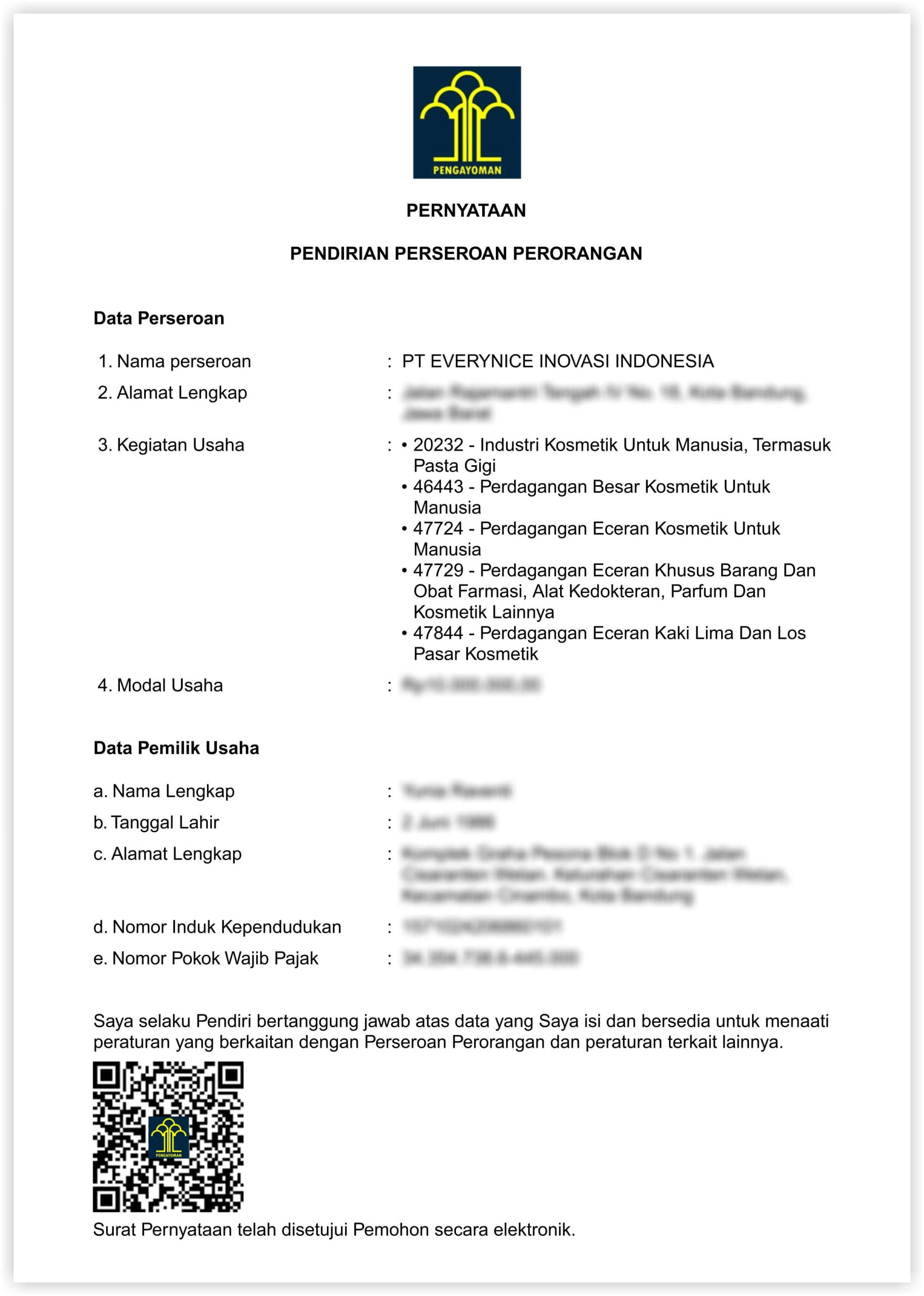 Pernyataan Pendirian Perseroan Perorangan Scaled Easylegal