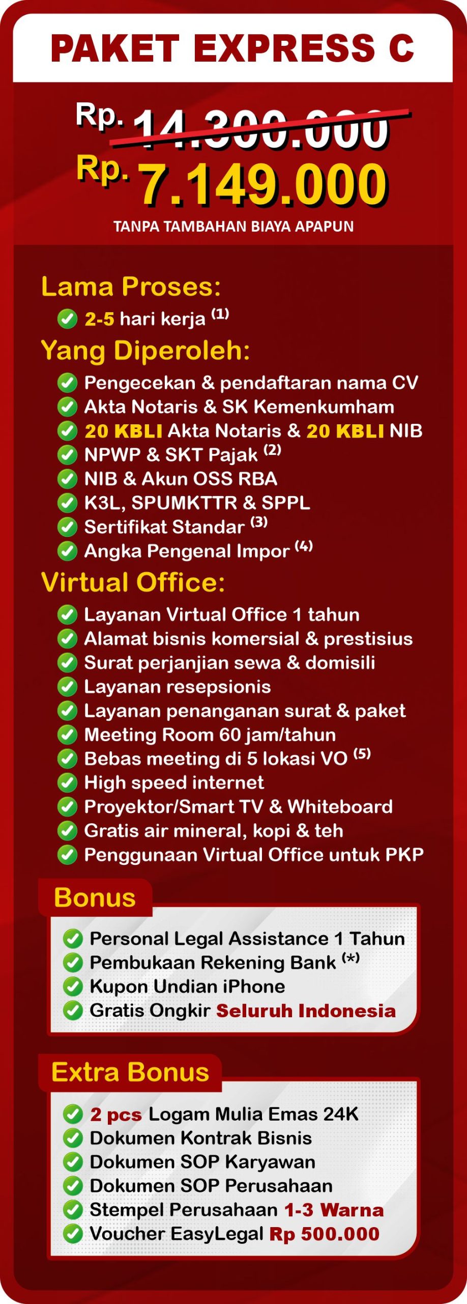 jasa pendirian CV paket Express C