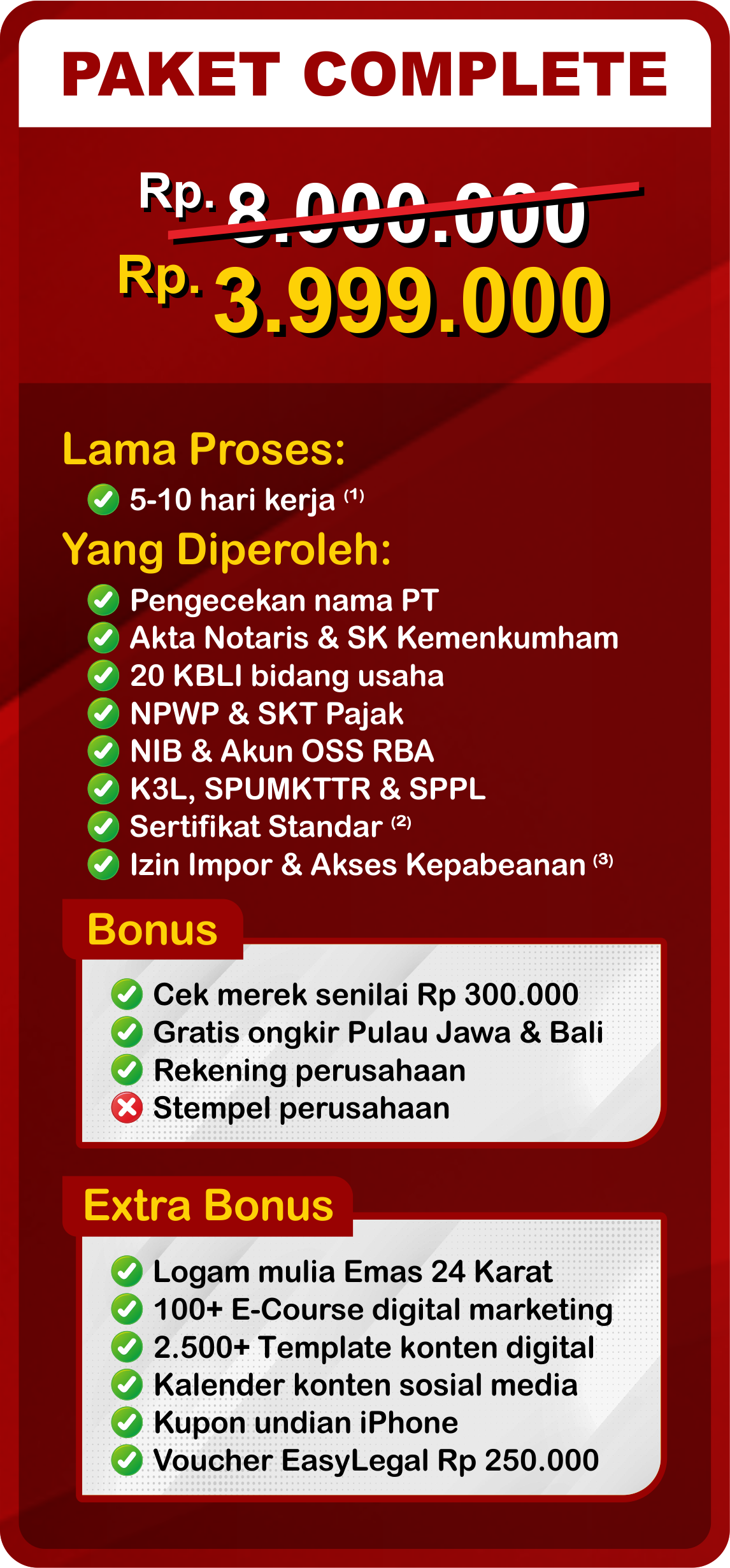 Jasa Pembuatan PT